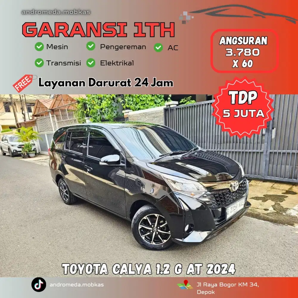 TDP TERMURAH 5 JT TOYOTA CALYA 1.2 G AT 2024 ISTIMEWA PAJAK PANJANG