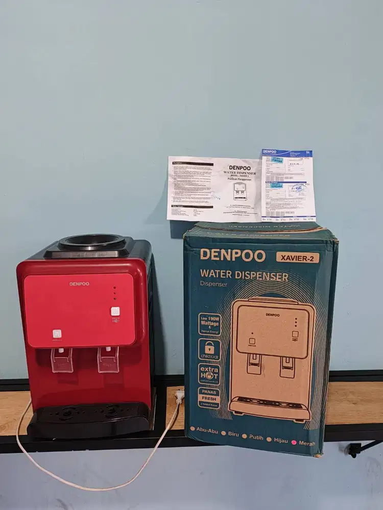 DISPENSER DENPOO XAVIER 2 WARNA MERAH KONDISI BAGUS