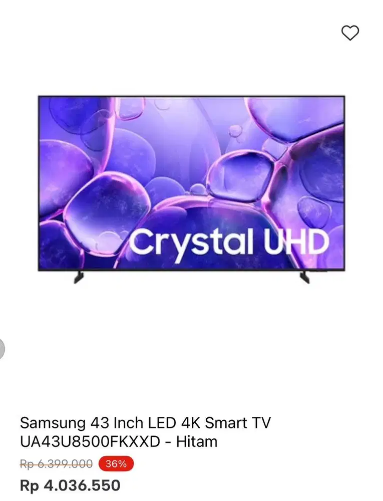 TV SAMSUNG SMART TV 4aak 43 inci