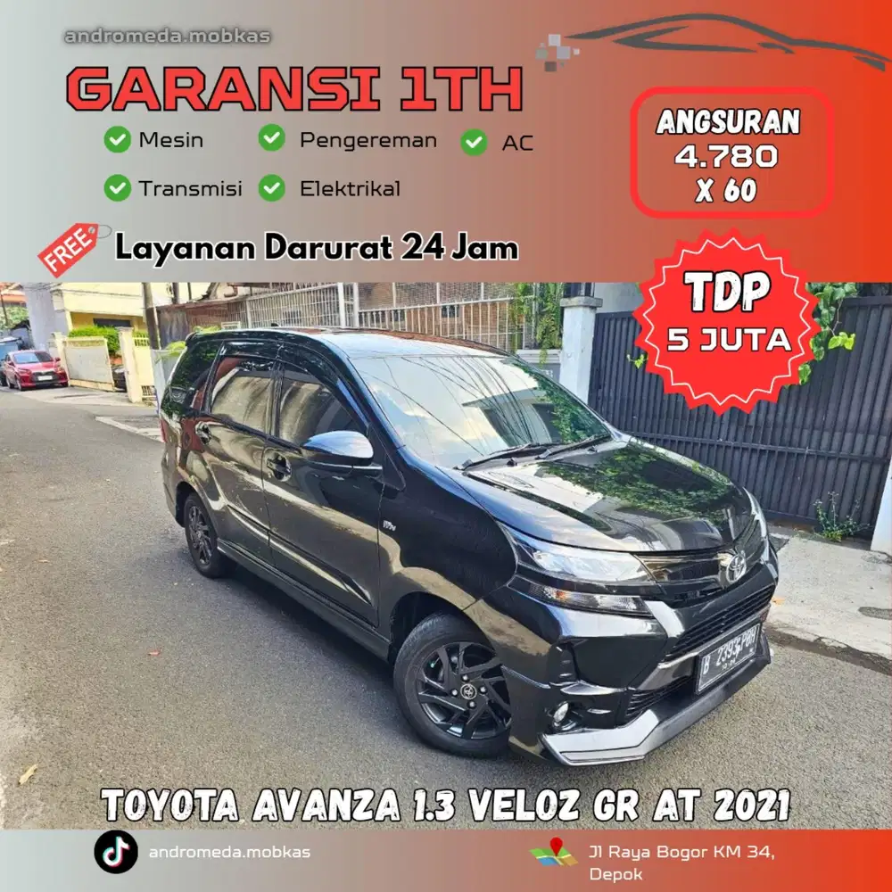 TDP TERMURAH 5 JT TOYOTA AVANZA 1.5 VELOZ GR MATIC 2021 ISTIMEWA