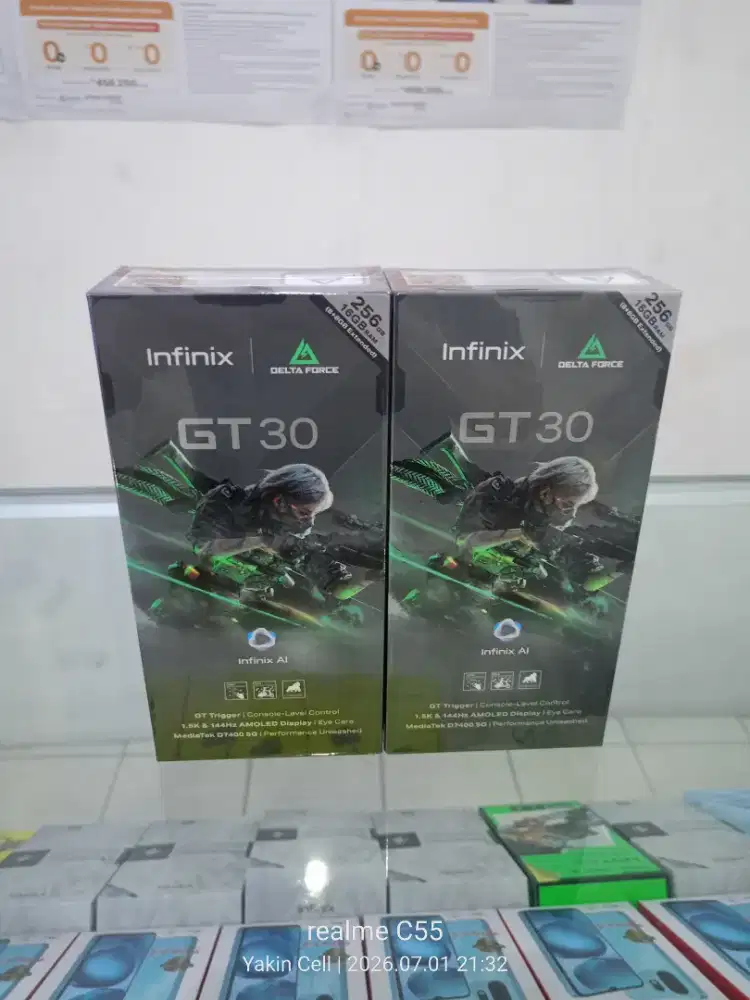 Infinix GT 30 5G 8/256 GB Dimensity 7400 5G AMOLED 144Hz Garansi Resmi
