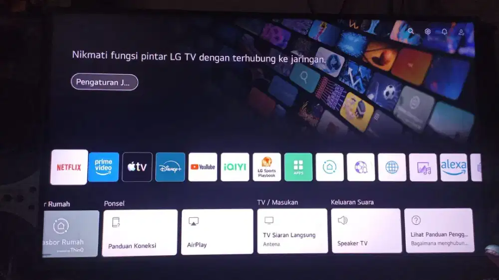 Tv LG barang bekas seperti baru