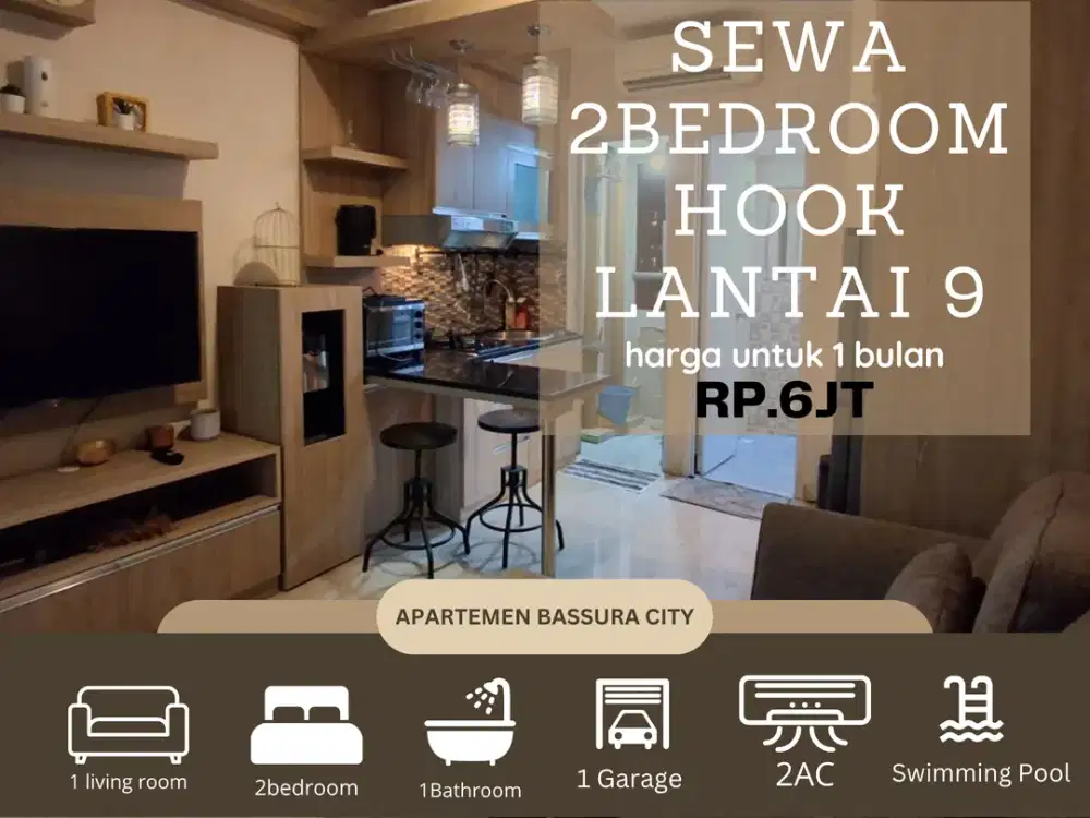 Disewakan 2kamar full furnish atas mall apartemen bassura city