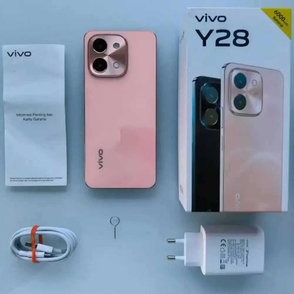Vivo Y28 8/128GB Orange Mulus Lengkap Siap Pakai