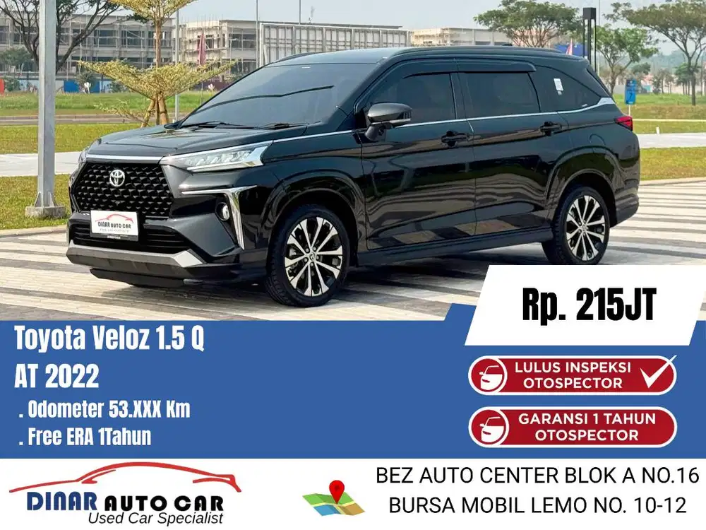 (27 Jt) Avanza Veloz 1.5 Q 2022 At Matic B Genap Warenty 1Th*DinarAuto