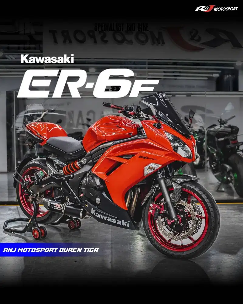 ‎Kawasaki ER6F Ninja 650 er6n Km 23.000an Warna Merah