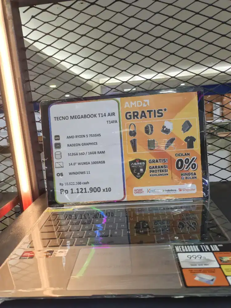 TECNO MEGABOOK T14 AIR/RYZEN 5/RAM 16GB/SSD 512GB