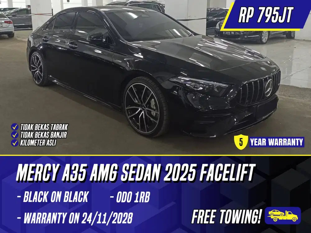 Mercedes Benz A35 AMG Sedan 2025 NIK 2024 Facelift Black Hitam Mercy