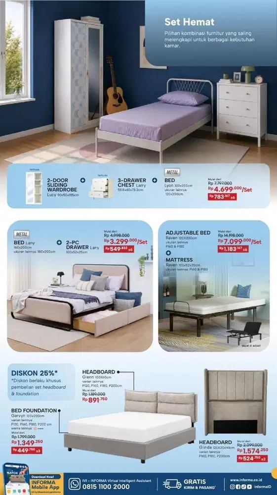 Set tempat tidur ekonomis by informa