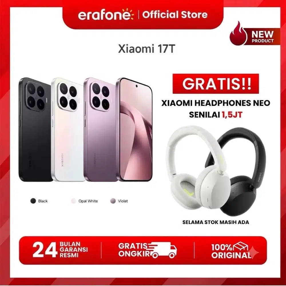 Xiaomi 17T garansi resmi free headphone neo