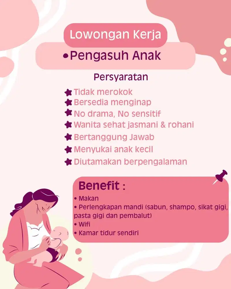 Lowongan kerja Pengasuh anak / ART