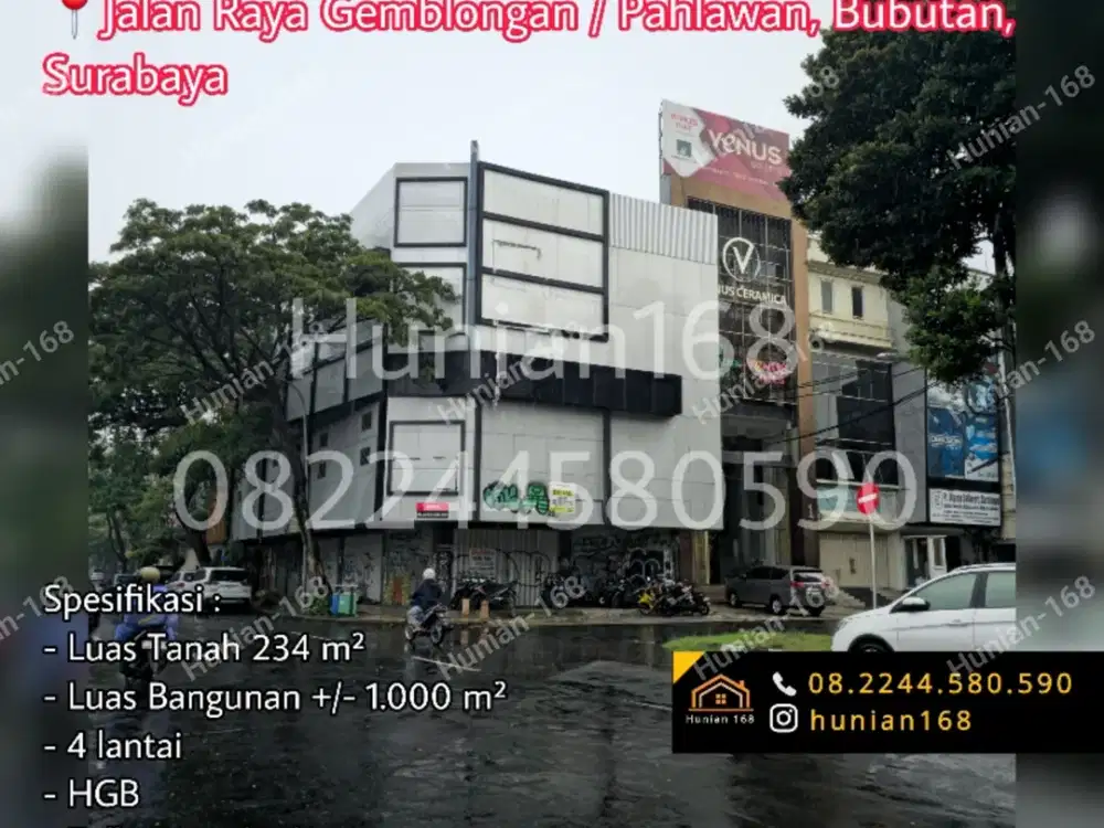 Ruko Kantor Toko Gudang Raya Gemblongan Baliwerti Pahlawan Bubutan Surabaya Kramat Gantung