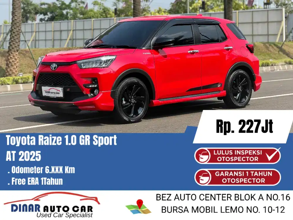 (6Rb) RAIZE 1.0 Turbo GR 2025 At Matic Warenty Service On *Dinar auto*