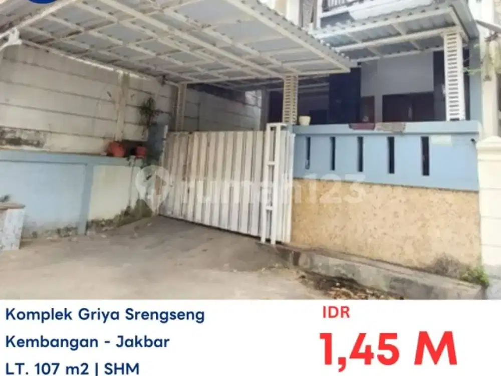 Dijual Rumah Lelang Aset Bank di Srengseng, Kecamatan Kembangan, Kota Jakarta Barat