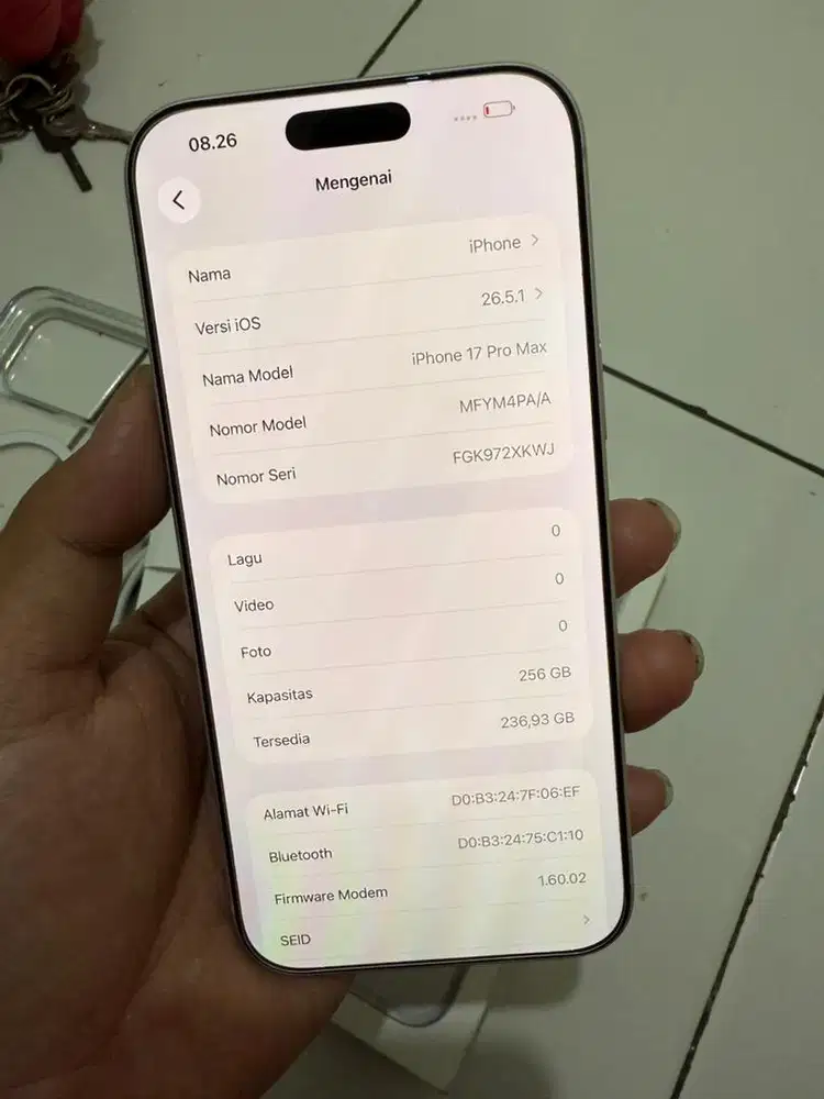 Iphone 17 pro max 256 belum seminggu