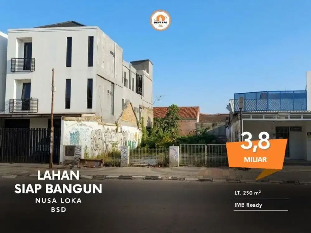 EXCLUSIVE LAND FOR SALE – NUSA LOKA BSD cocok untuk rumah tinggal atau komersial