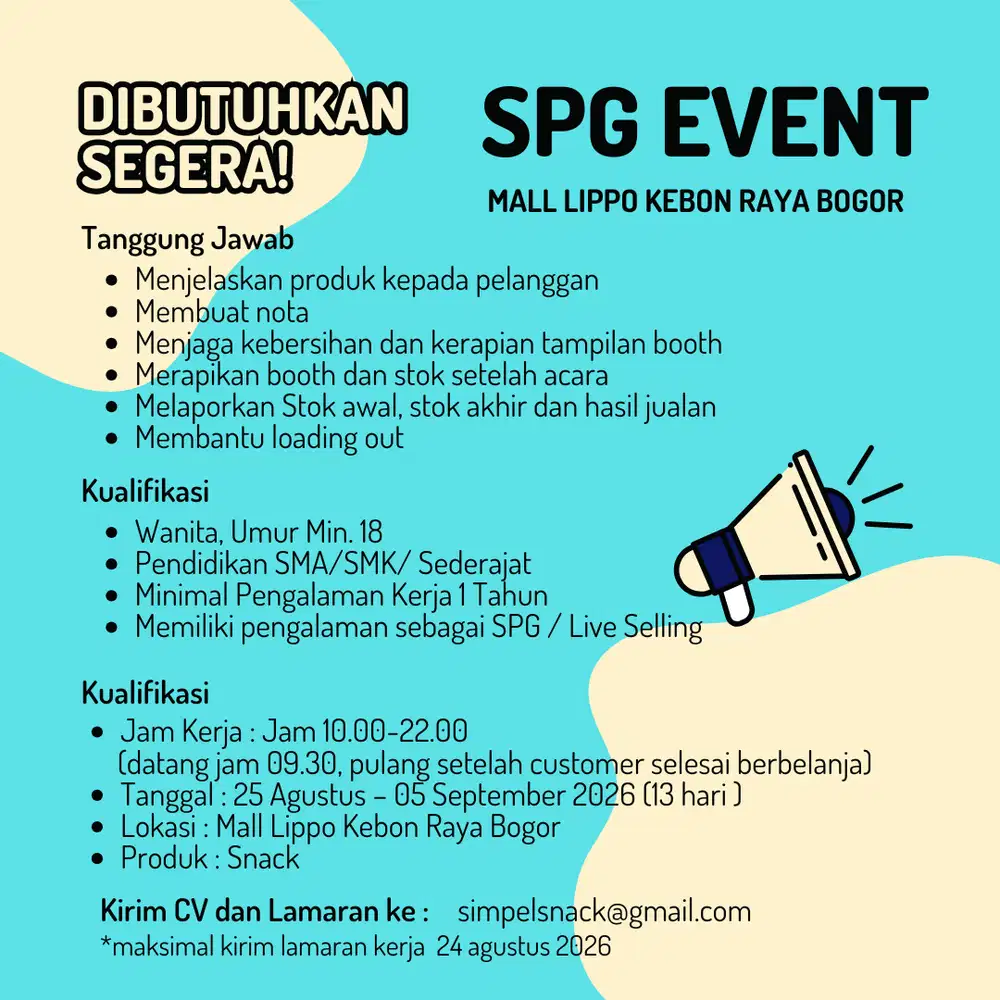 Lowongan SPG Event