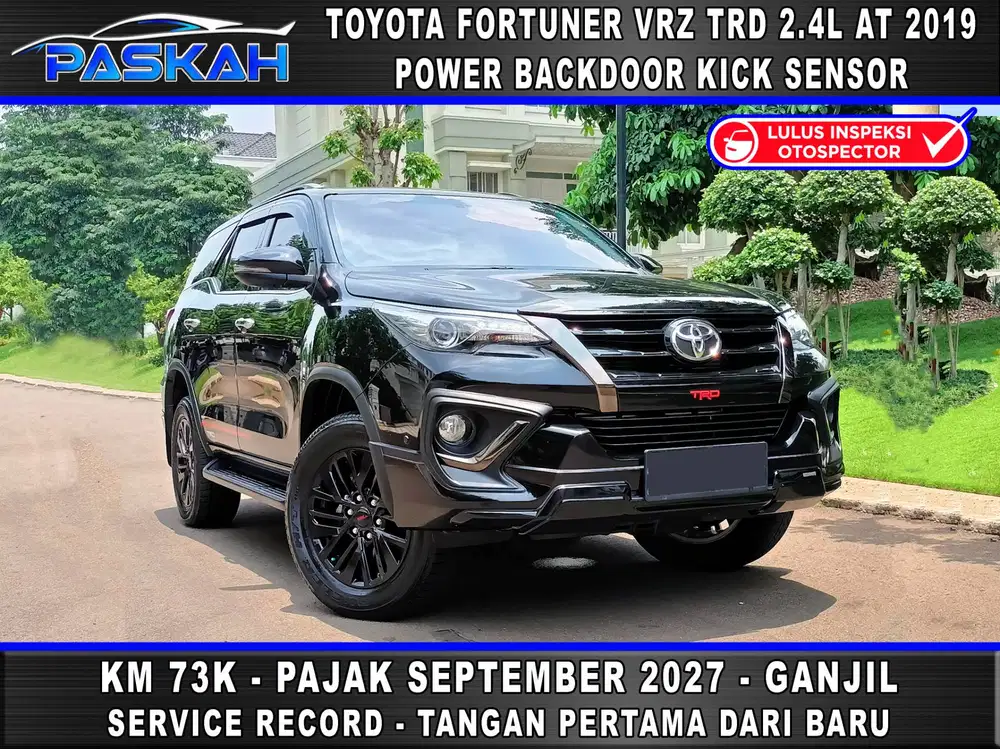 KICK SENSOR TAX 2027 OKTOBER BUNGA=5% Km=73k Fortuner 2.4 VRZ TRD 2019