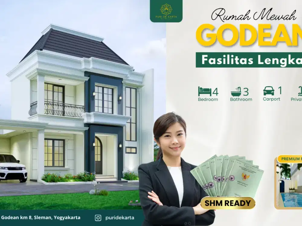 Jual Hunian Rumah Baru 2 Lantai Godean SHM Strategis dekat Exit Tol