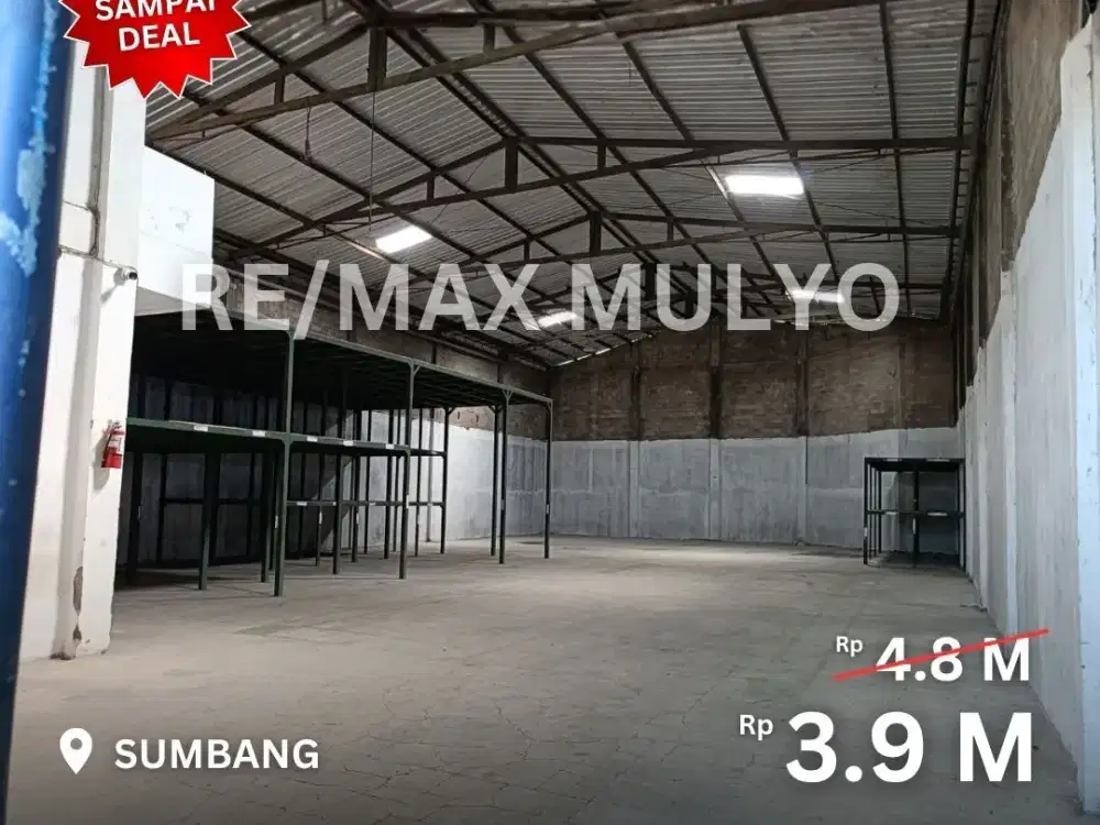 Dijual Gudang dan Kantor Luas Lokasi Strategis Dekat Pusat Perbelanjaan