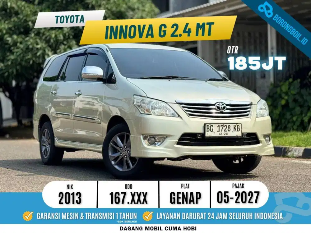 Jual cepatt..! Toyota Innova G 2.4 MT 2013 solar  Silver