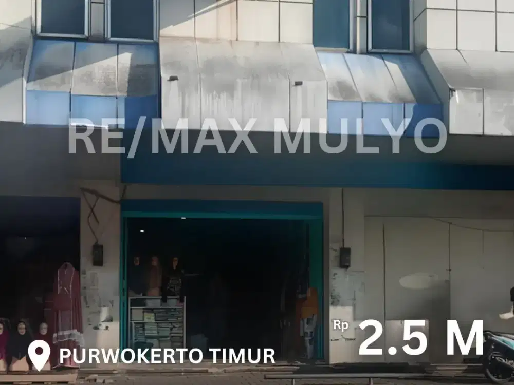 Dijual Ruko 2 Lantai Strategis Area Perbelanjaan di Purwokerto Timur