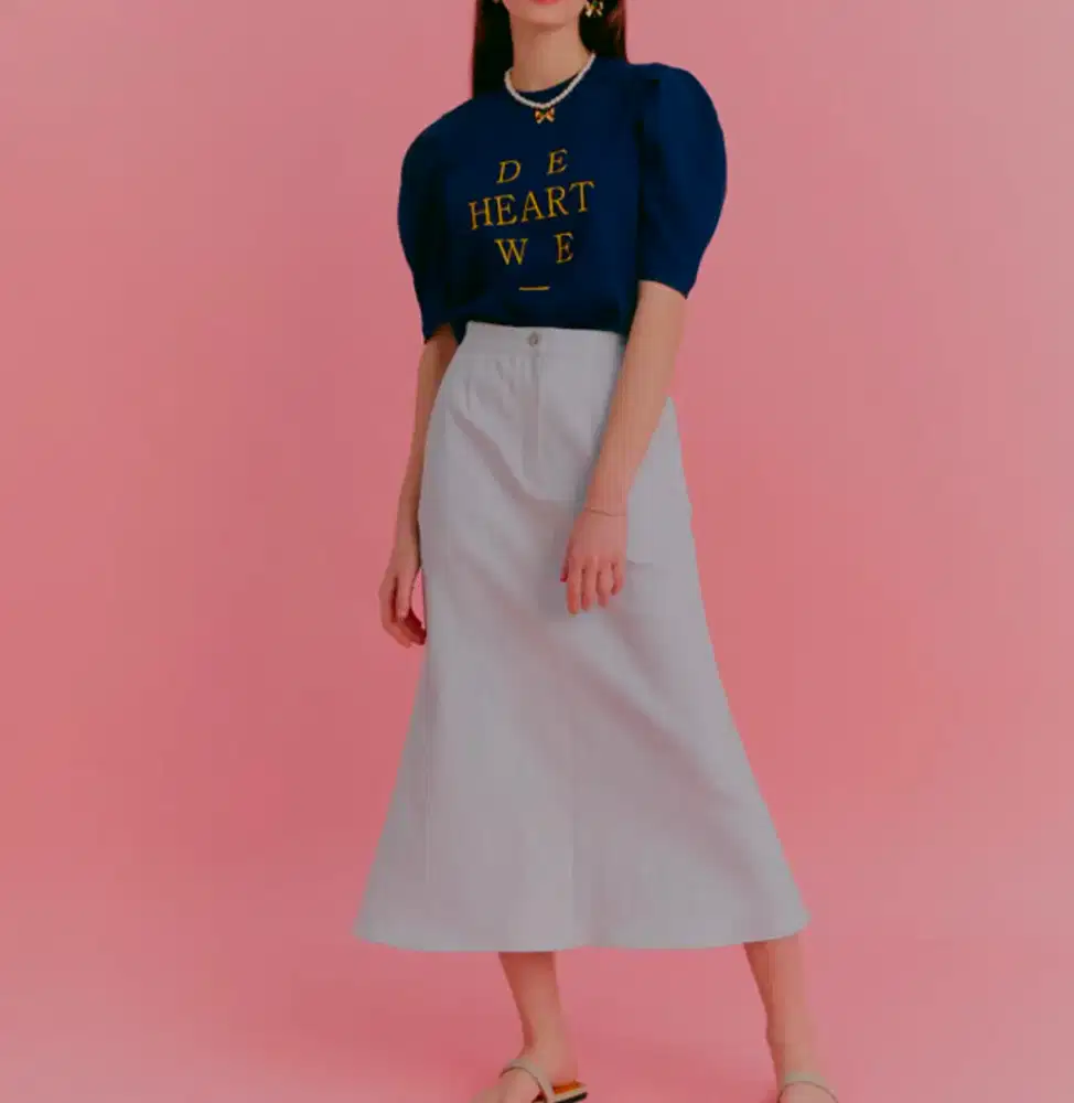 Blouse Navy Wanita Import