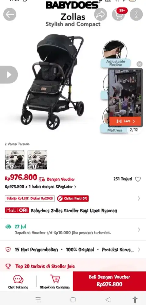 Stroller BABYDOES Zollas