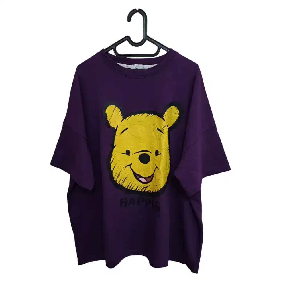 Atasan Kaos Winnie The Pooh Ungu Jumbo