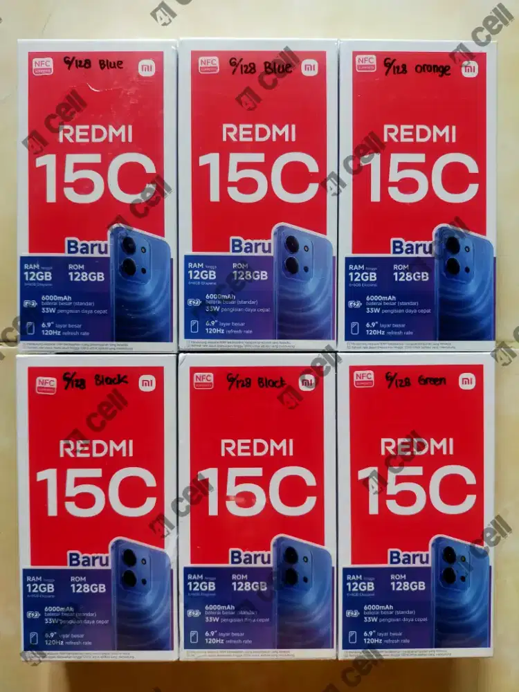 Redmi 15C ram 6/128 100% baru Termurah