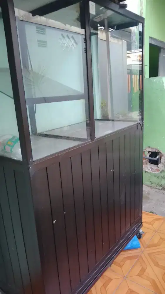 DIJUAL ETALASE GEROBAK DORONG