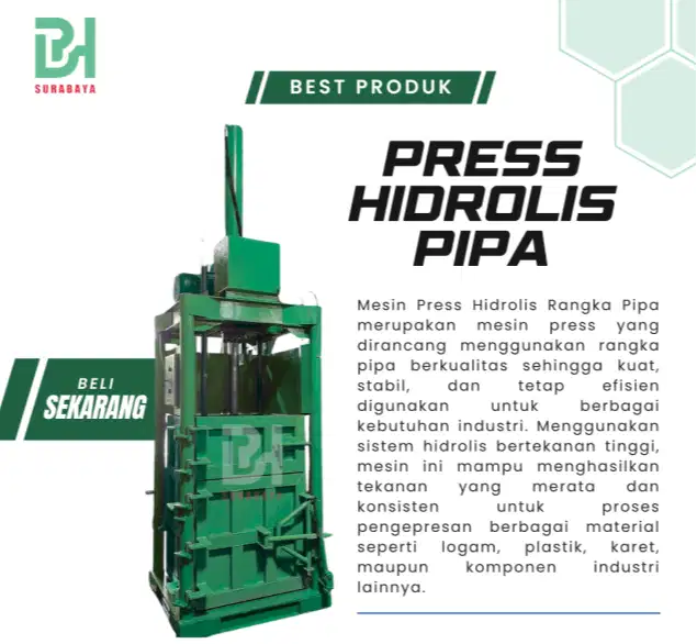 MESIN PRESS HIDROLIS PIPA KAPASITAS 50 - 100 kg/ball - BARU - TERMURAH