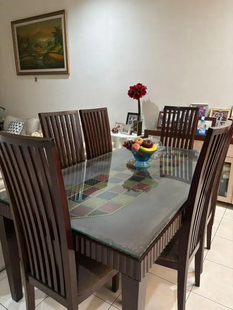 Furniture Meja & 6 kursi makan