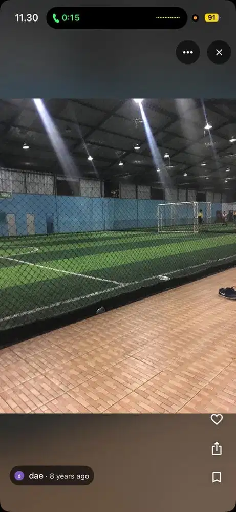 Jual rumput futsal full paket sama gawang net high quality bekas