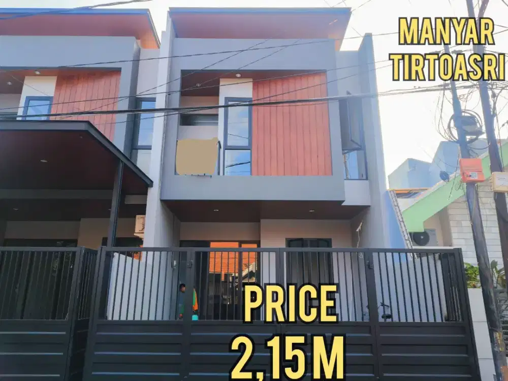 BARU GRESS, SISA 1 UNIT RUMAH MANYAR TIRTOASRI TOMPOTIKA SURABAYA TIMUR DEKAT SEKOLAH PETRA, MERR, MANYAR, KERTAJAYA, GALAXY MALL, ITS, Dsb
