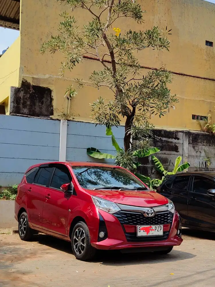 Toyota Calya G AT Matic 2023 Merah Low KM 28rb Pajak Panjang 2027