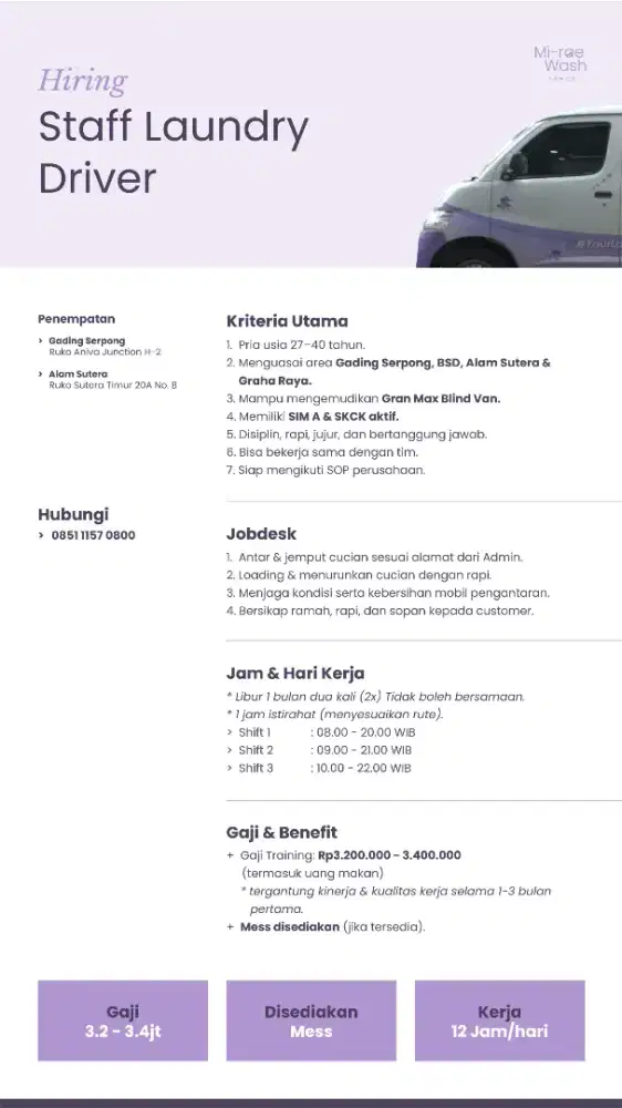 Loker Driver Laundry Premium Granmax Blindvan