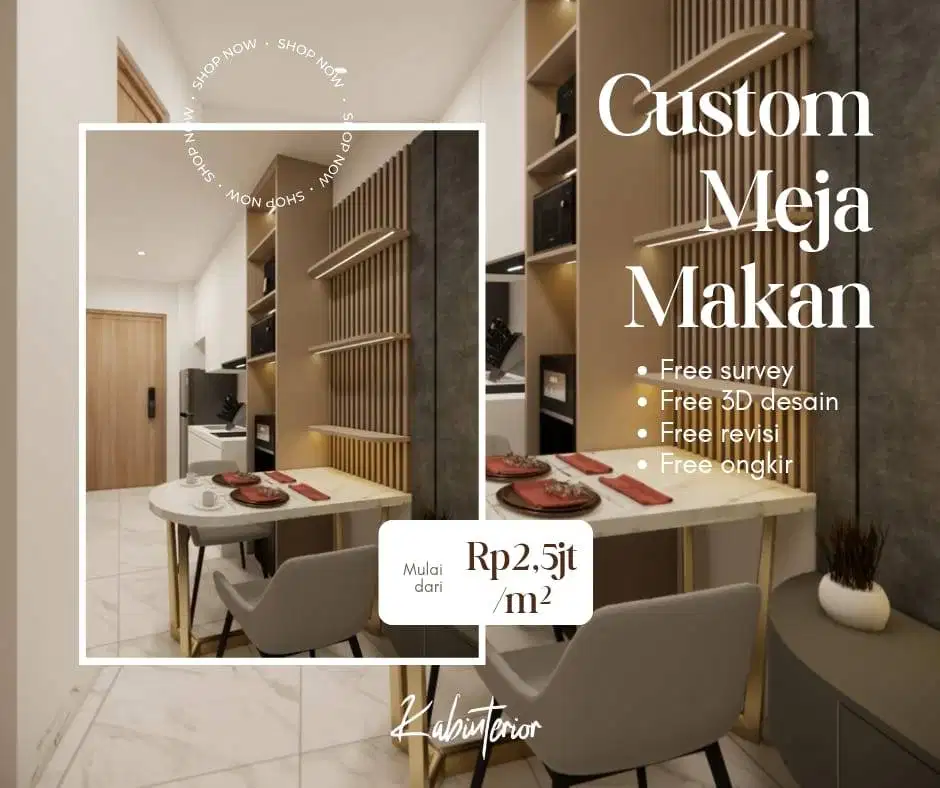 Custom Meja Makan Minimalist