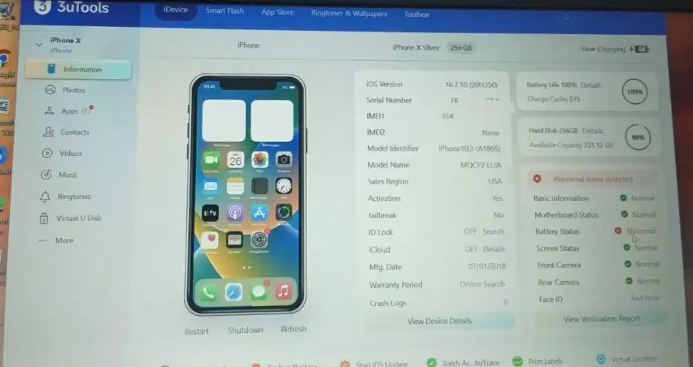Hp Iphone X 256GB (Inter)