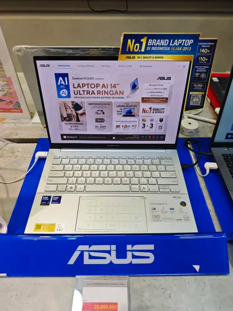 Asus Zenbook 14 OLED UX3405CA, Cicilan Bunga Bisa 0%