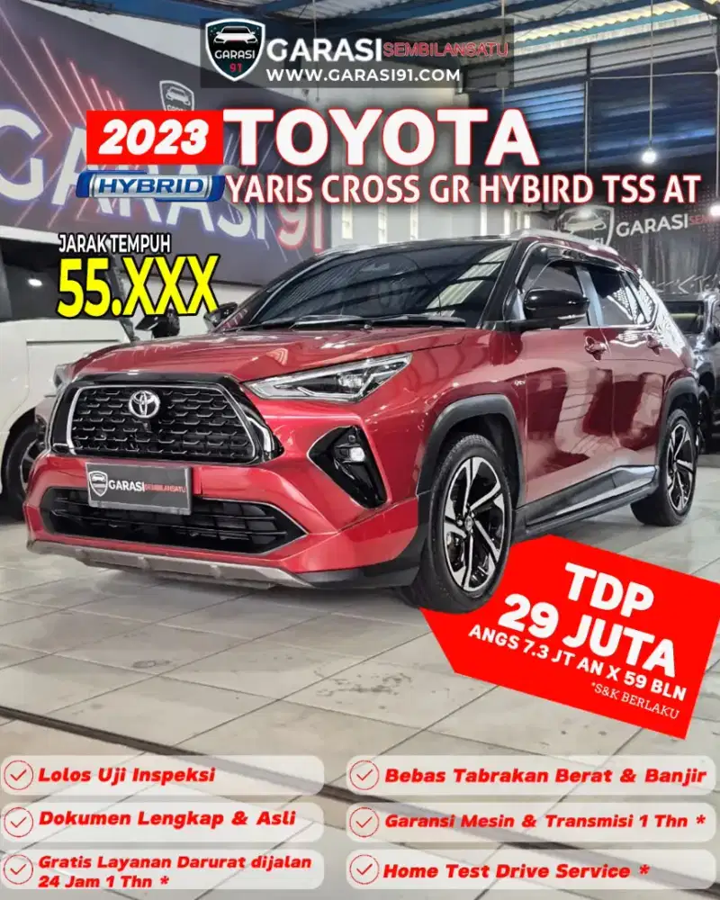[Tdp 29 JT] YARIS CROSS HYBIRD TSS CVT 2023