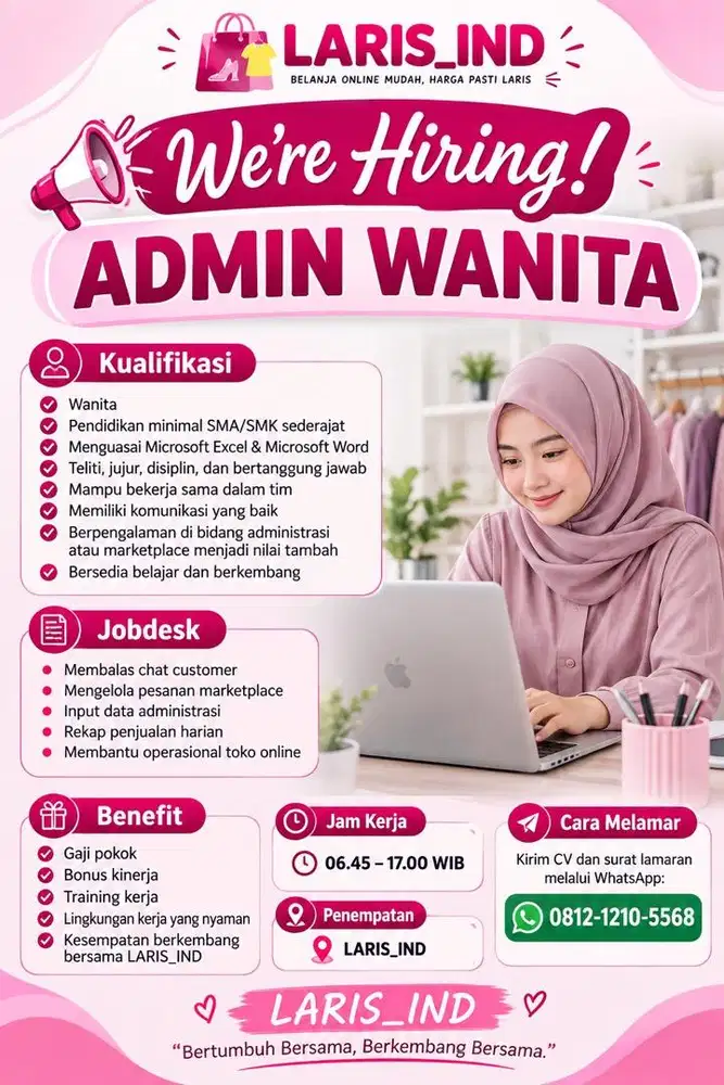 Dicari Cepat Admin Online shop