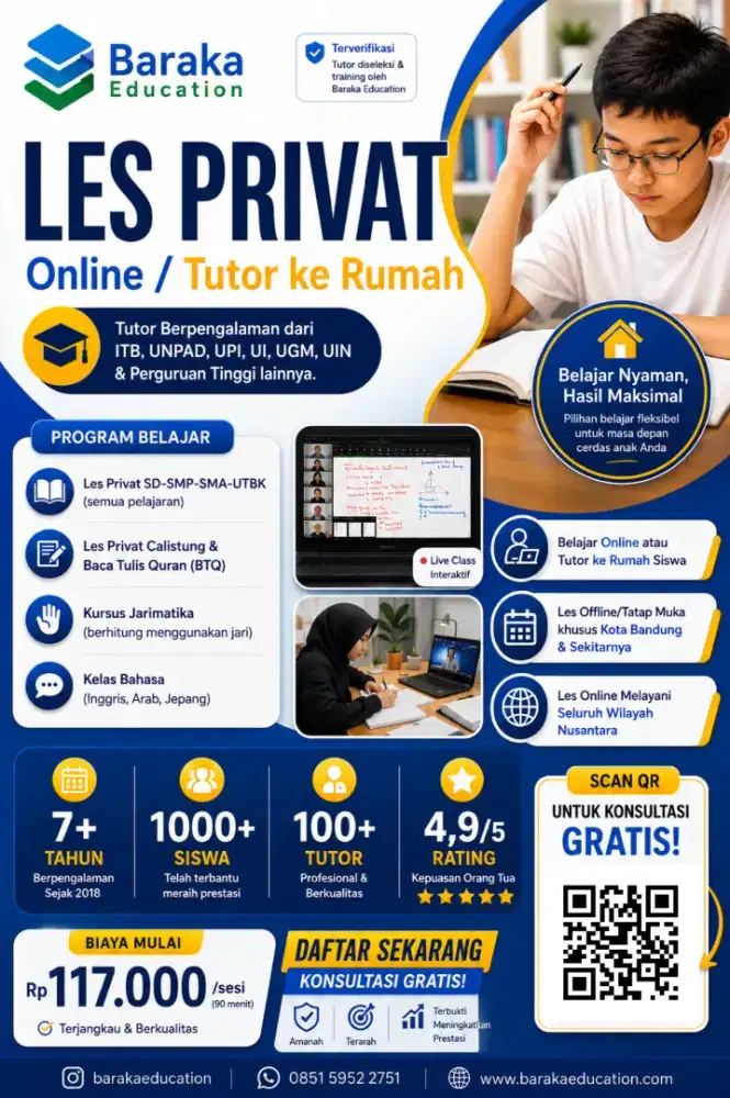 LES PRIVAT BANDUNG GURU KE RUMAH SISWA