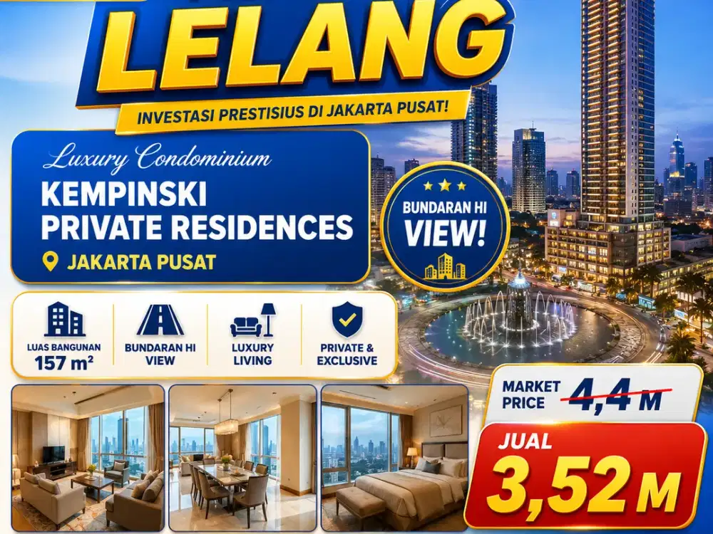 Dijual Cepat! Luxury Condominium Kempinski Private Residence, Jl. M.H. Thamrin, Jakarta Pusat