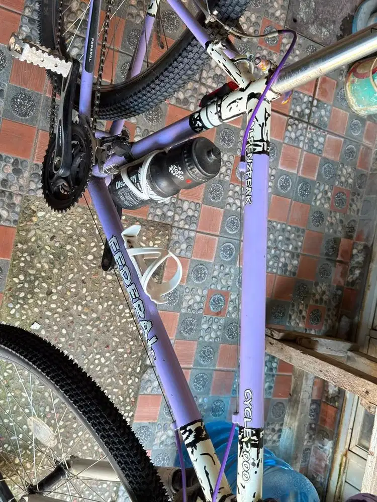 sepeda commuter Federal Alpenzpeak style blue lug sn ada