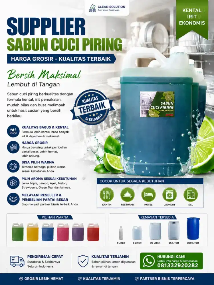 Supplier Sagala jenis sabun dan cairan pembersih resto,hotel,rumah,dll