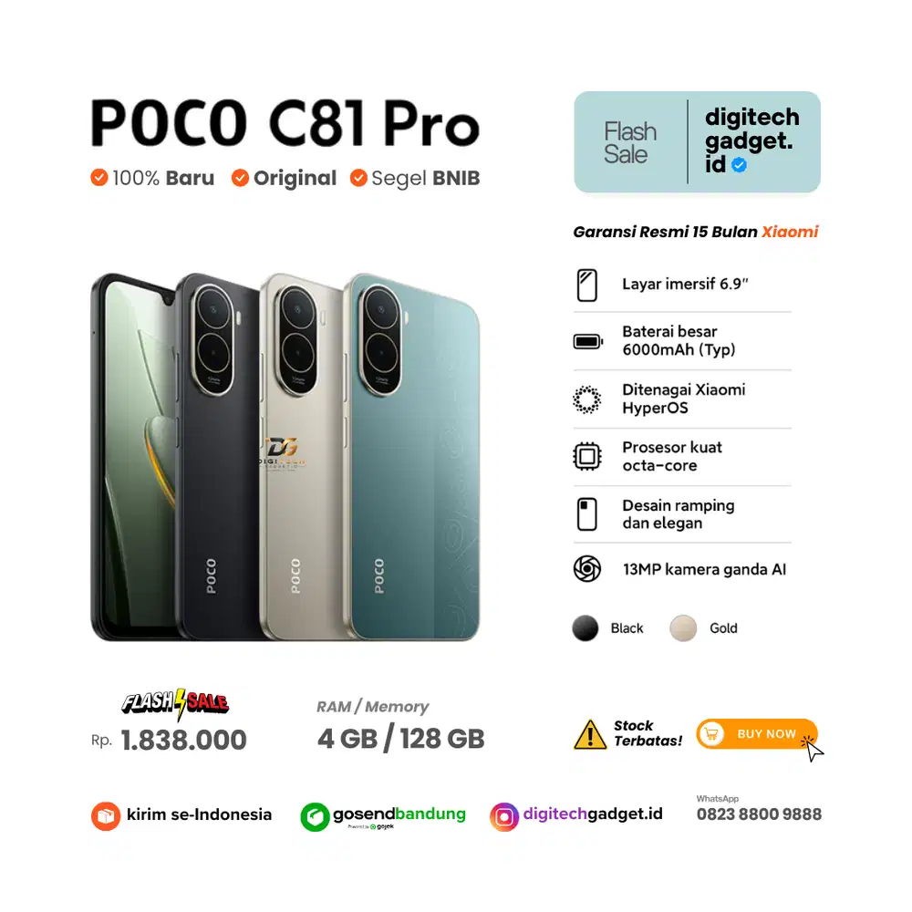 HP 1 JUTAAN BEST SELLER! POCO C81 Pro(4GB/64GB)