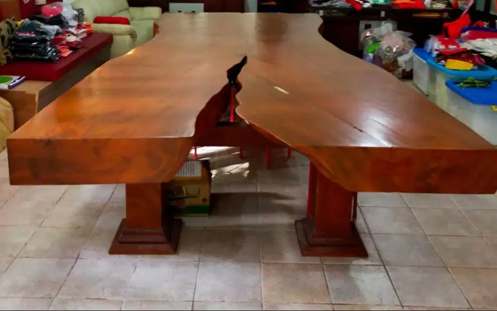Meja Trembesi Solid 418×179 cm Tebal 18 cm | Luxury Dining & Meeting T