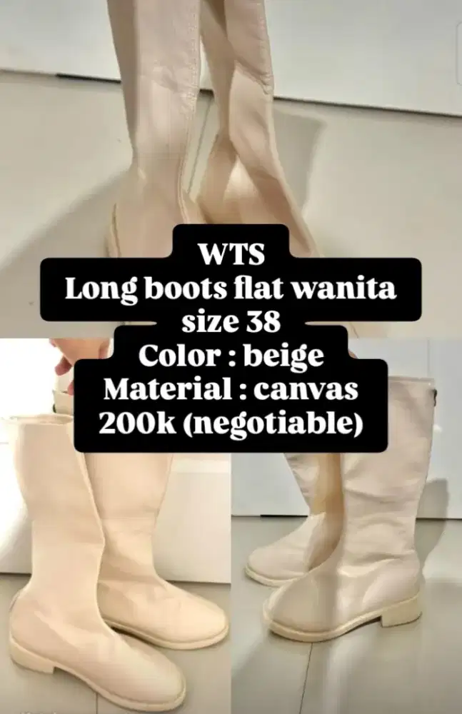 WTS!!! Long Boots Wanita