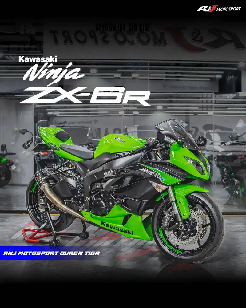 Kawasaki Zx6r Zx636 Warna Hijau Nik 2011 Km.6.000an
